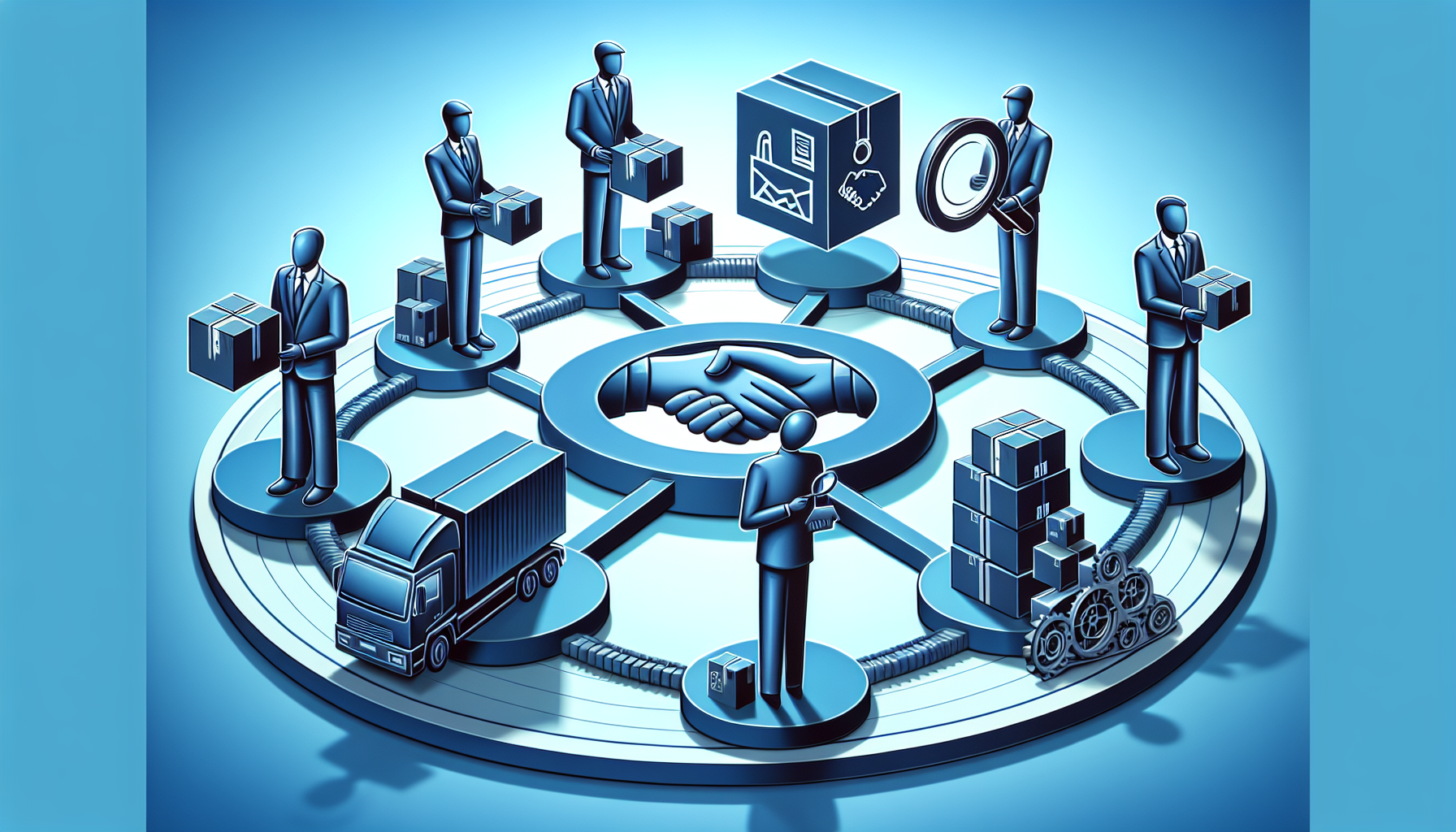 Illustration of parties involved in a shipping contract